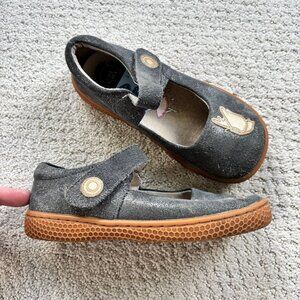 Livie and Luca gray suede Mary Jane butterfly shoes